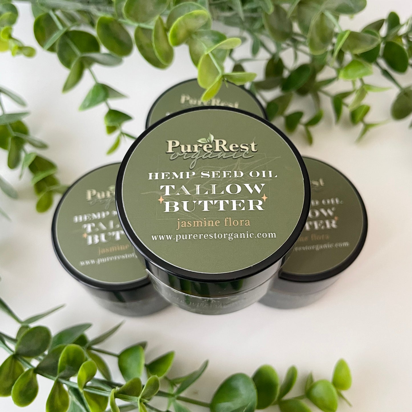 Jasmine flora organic whipped grass-fed tallow butter for dry skin