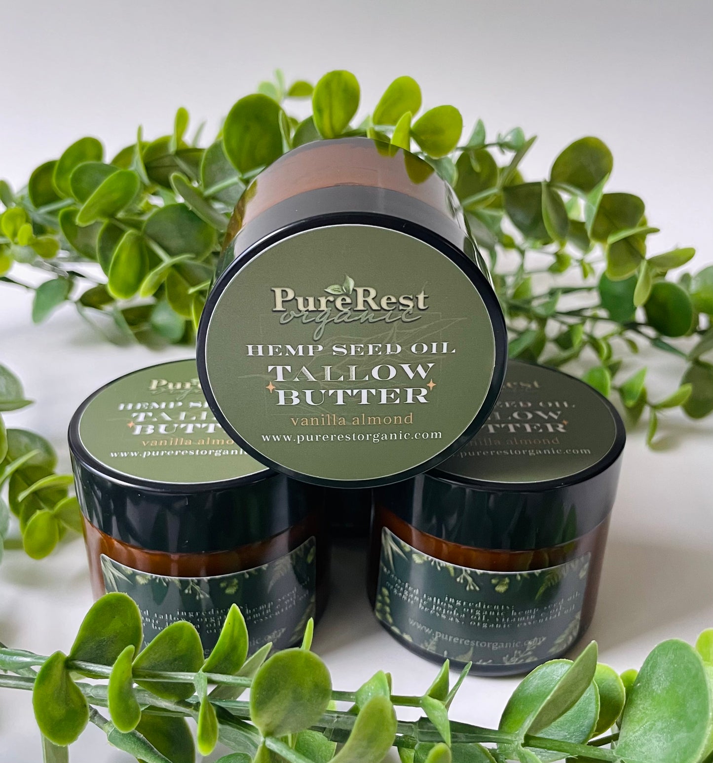 Vanilla Almond organic whipped grass-fed tallow body butter for dry skin