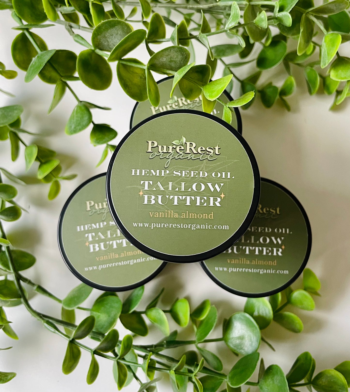 Vanilla Almond organic whipped grass-fed tallow body butter for dry skin
