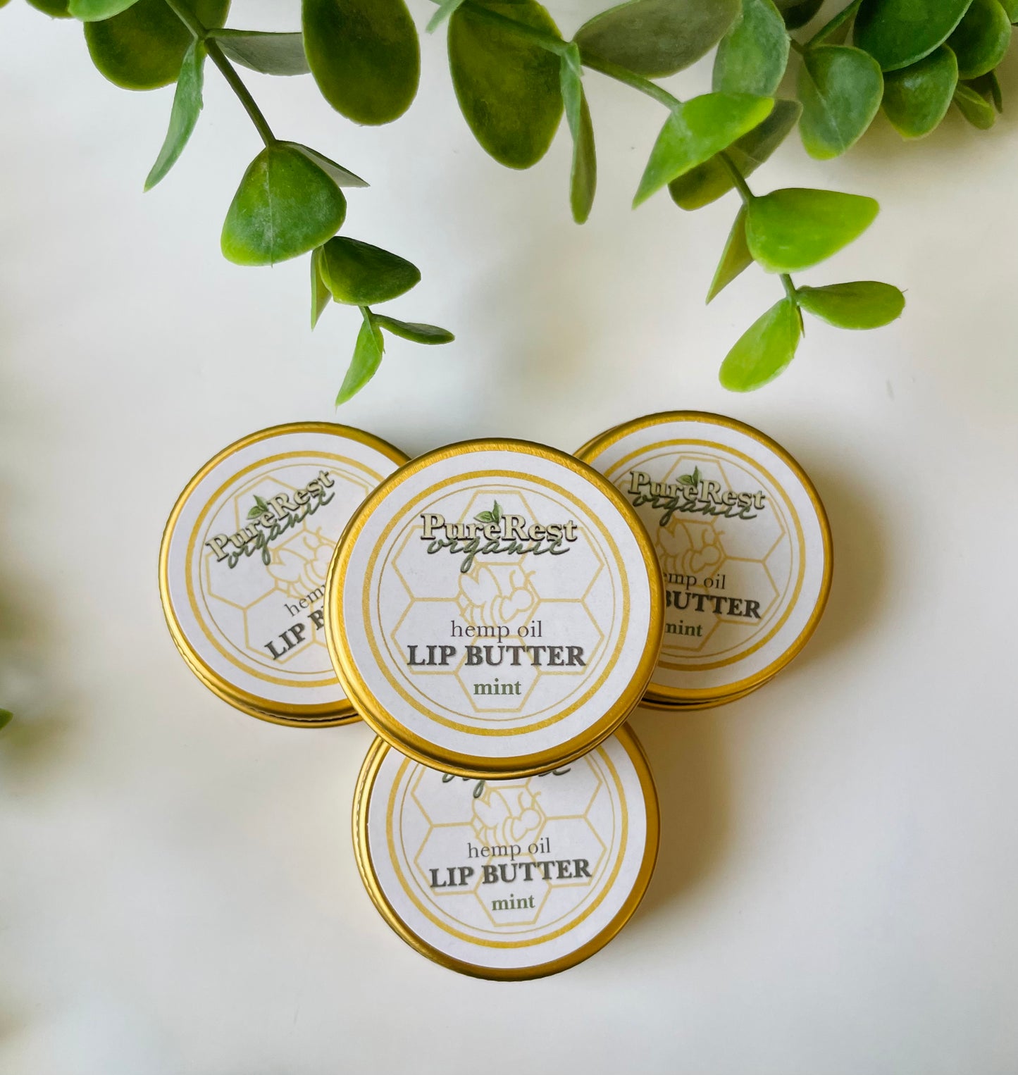 Organic mint hemp seed oil intensive moisture lip butter, mint lip balm