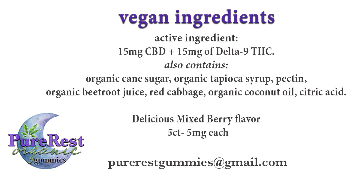 PureRest organic sleep gummies 5ct SAMPLE